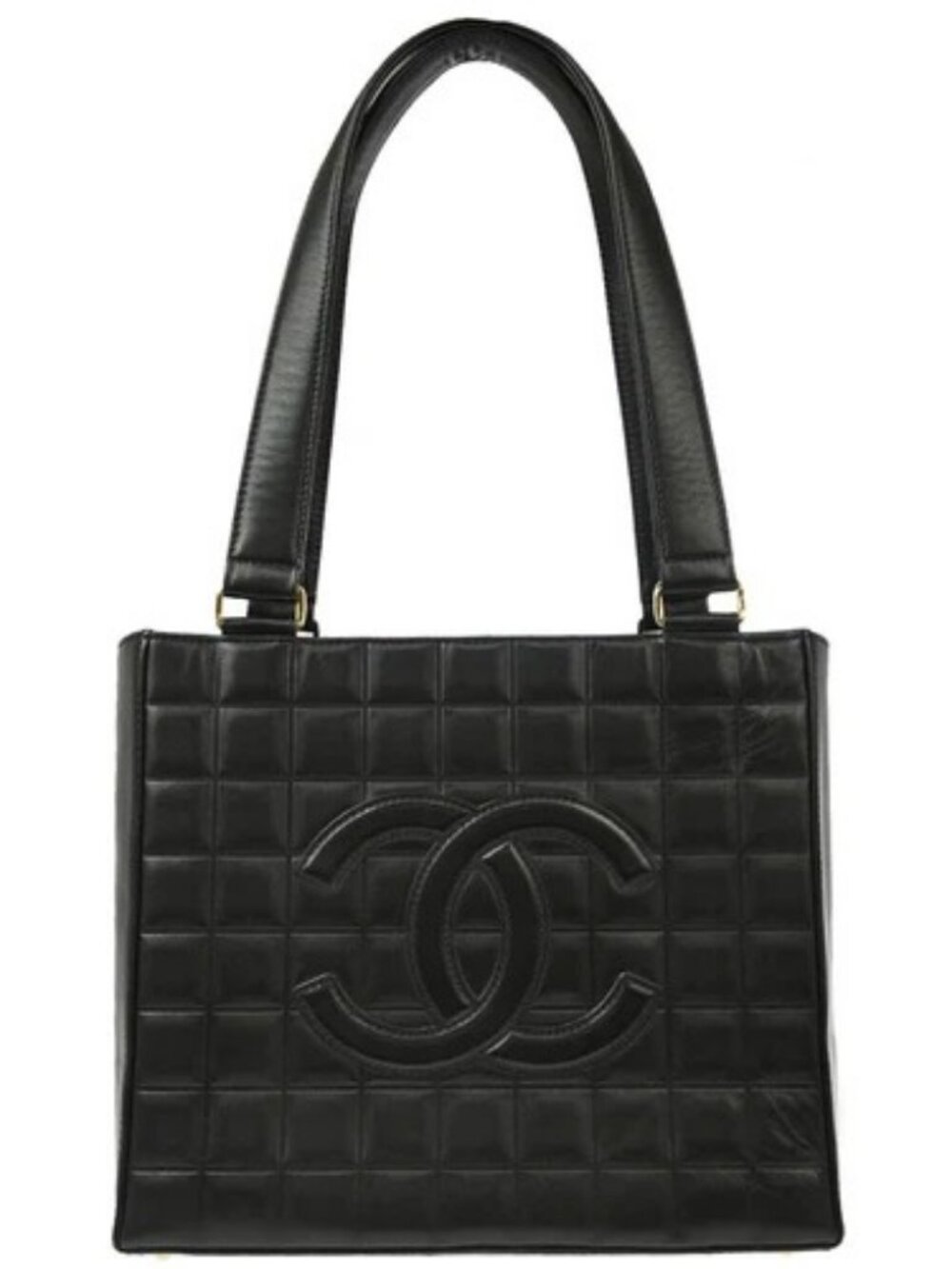 Chanel Black Lambskin Choco Bar Handbag 184839